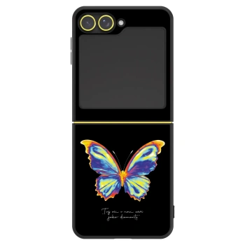 Szilikon tok erre a típusra Samsung Galaxy Z Flip5 5G - Diamanty Black