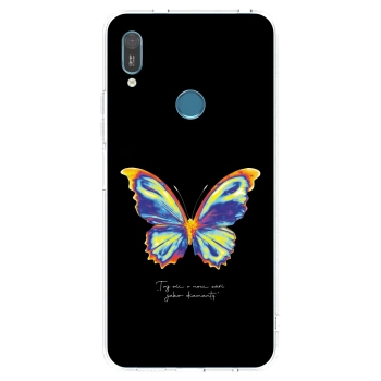 Picasee átlátszó szilikon tok az alábbi mobiltelefonokra Huawei Y6 2019 - Diamanty Black