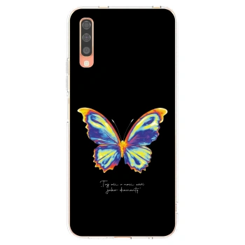 Picasee átlátszó szilikon tok az alábbi mobiltelefonokra Samsung Galaxy A70 A705F - Diamanty Black