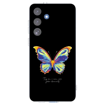 Picasee átlátszó szilikon tok az alábbi mobiltelefonokra Samsung Galaxy S25 FE 5G - Diamanty Black