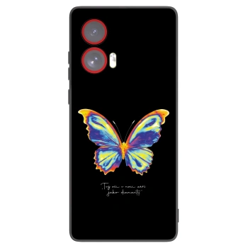 Picasee fekete szilikon tok az alábbi mobiltelefonokra Motorola Edge 50 Fusion - Diamanty Black