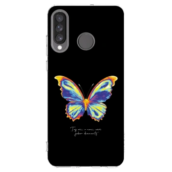 Picasee átlátszó szilikon tok az alábbi mobiltelefonokra Huawei P30 Lite - Diamanty Black