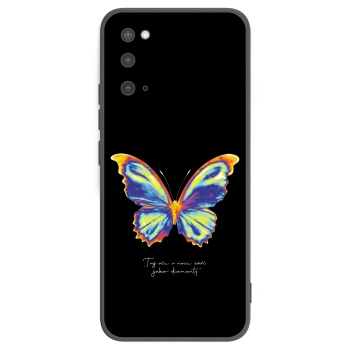 Picasee fekete szilikon tok az alábbi mobiltelefonokra Samsung Galaxy S20 G980F - Diamanty Black