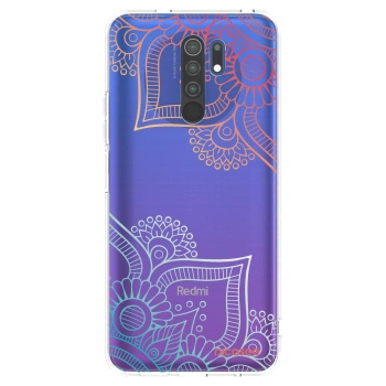 Picasee átlátszó szilikon tok az alábbi mobiltelefonokra Xiaomi Redmi 9 - Flowers pattern