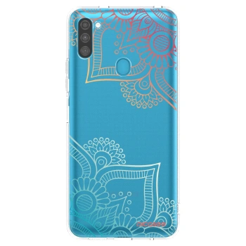 Picasee átlátszó szilikon tok az alábbi mobiltelefonokra Samsung Galaxy M11 - Flowers pattern