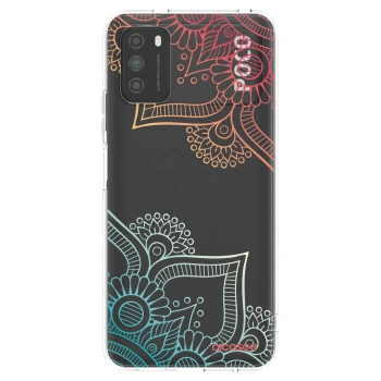 Picasee átlátszó szilikon tok az alábbi mobiltelefonokra Xiaomi Poco M3 - Flowers pattern