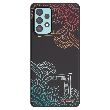 Picasee fekete szilikon tok az alábbi mobiltelefonokra Samsung Galaxy A72 A725F - Flowers pattern