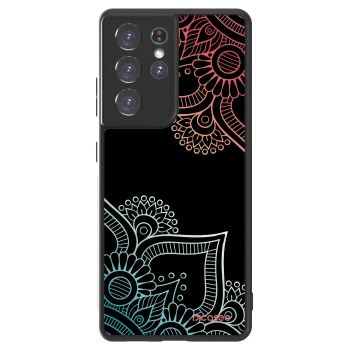 Szilikon tok erre a típusra Samsung Galaxy S21 Ultra 5G G998B - Flowers pattern