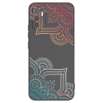 Picasee fekete szilikon tok az alábbi mobiltelefonokra Xiaomi Poco M3 Pro 5G - Flowers pattern