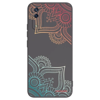 Picasee fekete szilikon tok az alábbi mobiltelefonokra Vivo Y11s - Flowers pattern