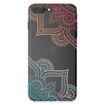 Picasee átlátszó szilikon tok az alábbi mobiltelefonokra Apple iPhone 7 Plus - Flowers pattern