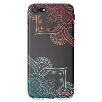 Picasee átlátszó szilikon tok az alábbi mobiltelefonokra Apple iPhone SE 2022 - Flowers pattern