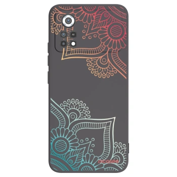 Picasee fekete szilikon tok az alábbi mobiltelefonokra Xiaomi Poco X4 Pro 5G - Flowers pattern