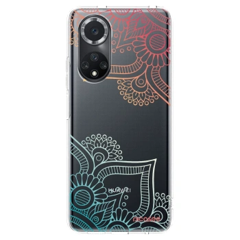 Picasee átlátszó szilikon tok az alábbi mobiltelefonokra Huawei Nova 9 SE - Flowers pattern
