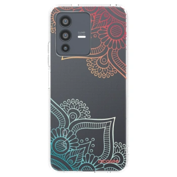 Picasee átlátszó szilikon tok az alábbi mobiltelefonokra Vivo V23 5G - Flowers pattern