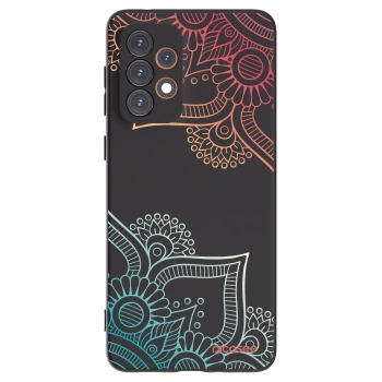Picasee fekete szilikon tok az alábbi mobiltelefonokra Samsung Galaxy A33 5G A336 - Flowers pattern
