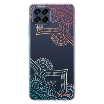 Picasee átlátszó szilikon tok az alábbi mobiltelefonokra Samsung Galaxy M53 5G - Flowers pattern
