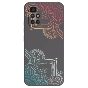 Picasee fekete szilikon tok az alábbi mobiltelefonokra Xiaomi Redmi 10 (2022) - Flowers pattern