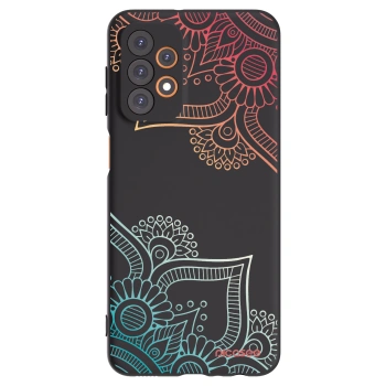 Picasee fekete szilikon tok az alábbi mobiltelefonokra Samsung Galaxy A23 A235F 4G - Flowers pattern