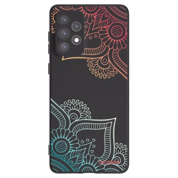 Picasee fekete szilikon tok az alábbi mobiltelefonokra Samsung Galaxy A73 5G - Flowers pattern