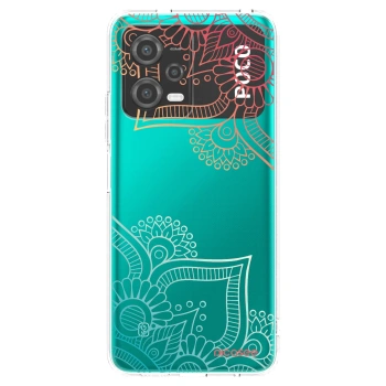Picasee átlátszó szilikon tok az alábbi mobiltelefonokra Xiaomi Poco X5 - Flowers pattern