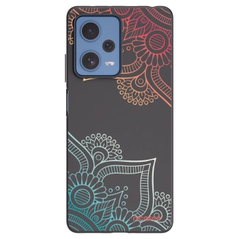 Picasee fekete szilikon tok az alábbi mobiltelefonokra Xiaomi Redmi Note 12 Pro 5G - Flowers pattern