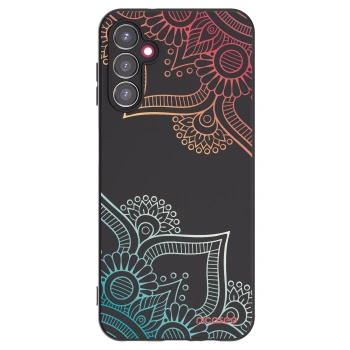 Picasee fekete szilikon tok az alábbi mobiltelefonokra Samsung Galaxy A14 5G A146P - Flowers pattern