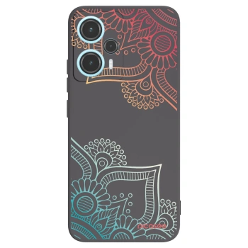 Picasee fekete szilikon tok az alábbi mobiltelefonokra Xiaomi Poco F5 - Flowers pattern