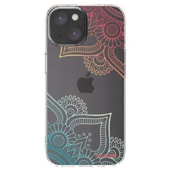 Picasee átlátszó szilikon tok az alábbi mobiltelefonokra Apple iPhone 15 - Flowers pattern