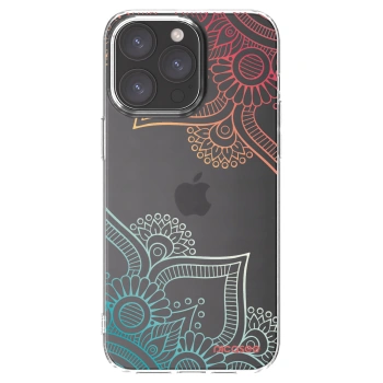 Picasee átlátszó szilikon tok az alábbi mobiltelefonokra Apple iPhone 15 Pro Max - Flowers pattern