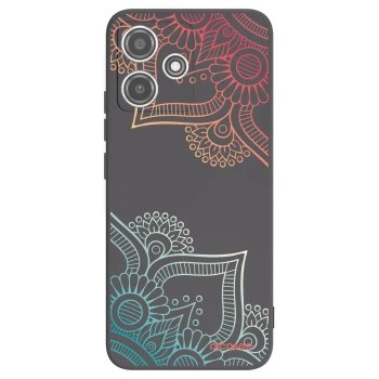 Picasee fekete szilikon tok az alábbi mobiltelefonokra Xiaomi Redmi 12 5G - Flowers pattern