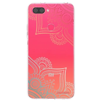 Picasee átlátszó szilikon tok az alábbi mobiltelefonokra Xiaomi Mi 8 Lite - Flowers pattern