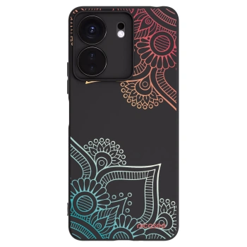 Picasee fekete szilikon tok az alábbi mobiltelefonokra Xiaomi Redmi 13C 4G - Flowers pattern