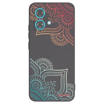 Picasee fekete szilikon tok az alábbi mobiltelefonokra Motorola Edge 40 Neo - Flowers pattern