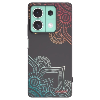 Picasee fekete szilikon tok az alábbi mobiltelefonokra Xiaomi Redmi Note 13 5G - Flowers pattern