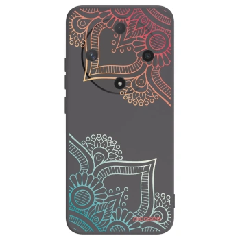 Picasee fekete szilikon tok az alábbi mobiltelefonokra Honor Magic6 Lite 5G - Flowers pattern