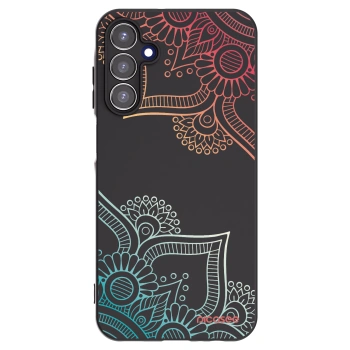 Picasee fekete szilikon tok az alábbi mobiltelefonokra Samsung Galaxy A15 A156B 5G - Flowers pattern