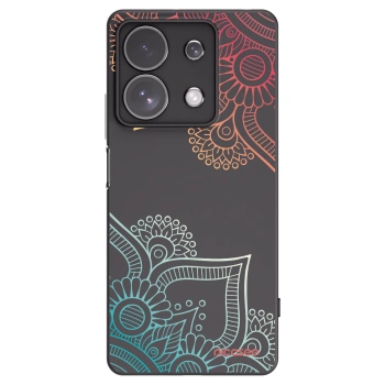 Picasee fekete szilikon tok az alábbi mobiltelefonokra Xiaomi Redmi Note 13 Pro 4G - Flowers pattern
