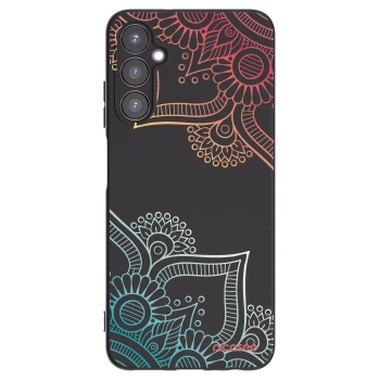 Picasee fekete szilikon tok az alábbi mobiltelefonokra Samsung Galaxy A05s A057G - Flowers pattern