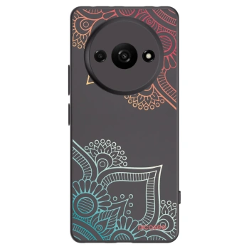 Picasee fekete szilikon tok az alábbi mobiltelefonokra Xiaomi Redmi A3 - Flowers pattern