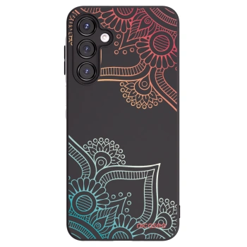 Picasee fekete szilikon tok az alábbi mobiltelefonokra Samsung Galaxy A16 5G - Flowers pattern