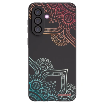 Picasee fekete szilikon tok az alábbi mobiltelefonokra Samsung Galaxy A36 5G - Flowers pattern