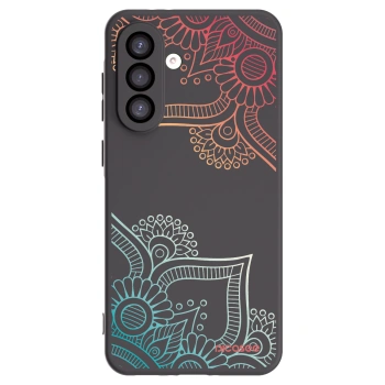 Picasee fekete szilikon tok az alábbi mobiltelefonokra Samsung Galaxy A26 5G A266B - Flowers pattern