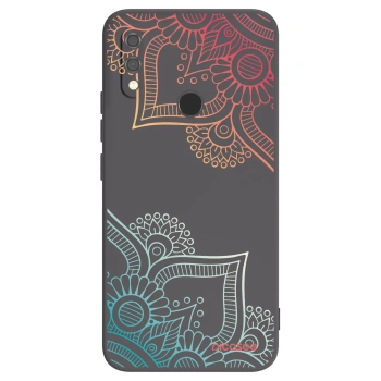 Picasee fekete szilikon tok az alábbi mobiltelefonokra Xiaomi Redmi Note 7 - Flowers pattern