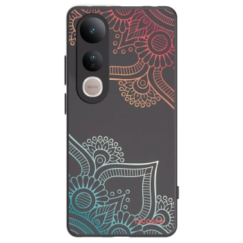 Picasee fekete szilikon tok az alábbi mobiltelefonokra Vivo V50 Lite 5G - Flowers pattern