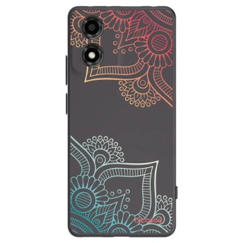 Picasee fekete szilikon tok az alábbi mobiltelefonokra Motorola Moto E14 - Flowers pattern