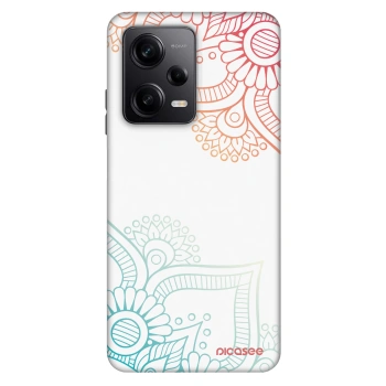 Szilikon tok erre a típusra Xiaomi Redmi Note 12 Pro+ 5G - Flowers pattern