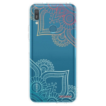 Picasee átlátszó szilikon tok az alábbi mobiltelefonokra Huawei Y6 2019 - Flowers pattern
