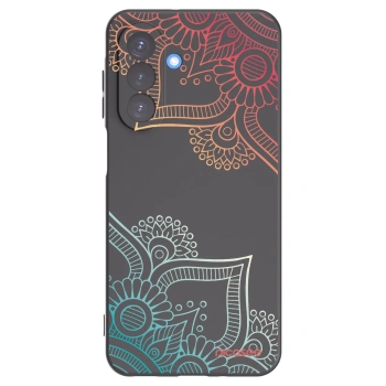 Picasee fekete szilikon tok az alábbi mobiltelefonokra Samsung Galaxy A17 5G - Flowers pattern