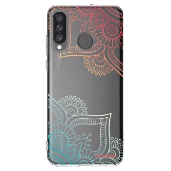 Picasee átlátszó szilikon tok az alábbi mobiltelefonokra Huawei P30 Lite - Flowers pattern